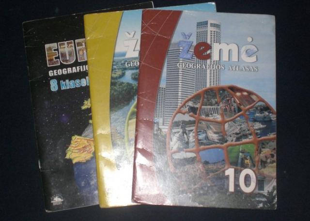 Daiktas 8, 9, 10kl atlasai.