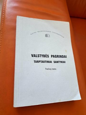 Daiktas Valstybės pagrindai.Tarptautiniai santykiai 2,50€