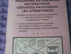 Daiktas matematikos PUPP egzamino pavyzdžiai