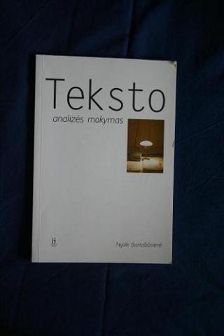 Daiktas Teksto analizes mokymosi knyga/pratybos