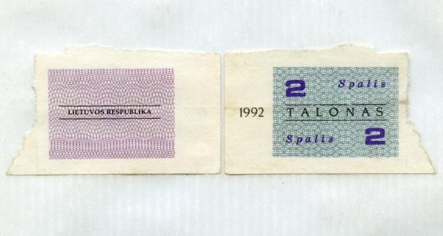 Daiktas 1992 Spalio talonai