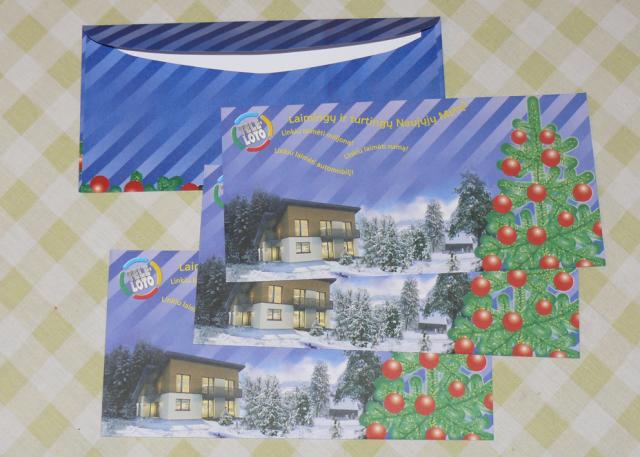 Daiktas kalėdiniai laimingi vokai