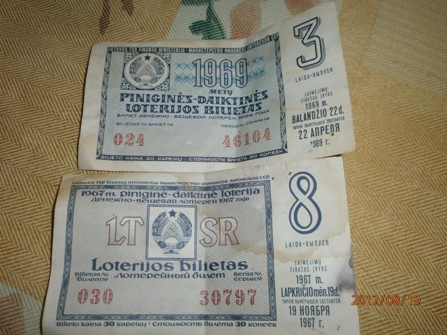 Daiktas loterijos bilietai