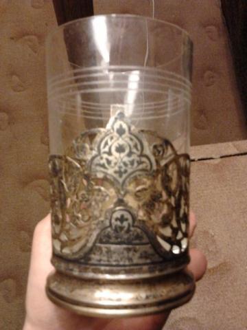 Daiktas Stiklo laikiklis. podstakanik. Antikvarinis