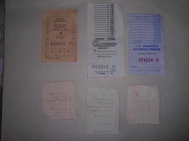 Daiktas Seni autobuso bilietai