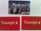Daiktas Triumph ir Montaro lojalumo korteles(senos)