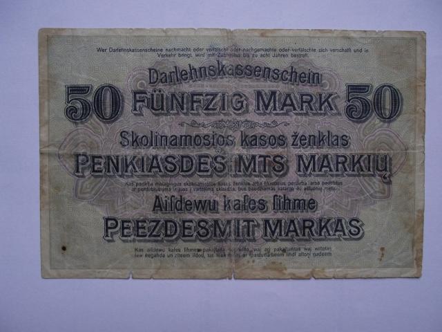 Daiktas 1918m 50markiu, Rytu skolinamoji kasa,Kaunas