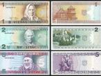 Daiktas Perku 1, 2 ir 5 litų banknotus.