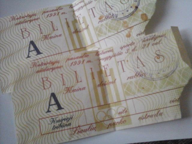 Daiktas bilietai kolekcijai