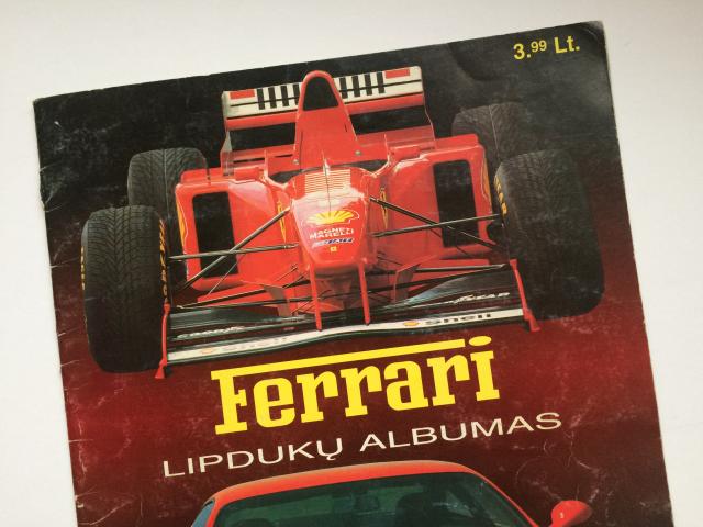 Daiktas Ieškau Ferrari albumo lipdukų Panini
