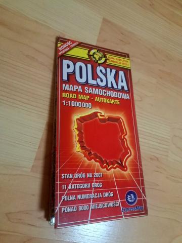 Daiktas Lenkijos kelių žemėlapis 2€