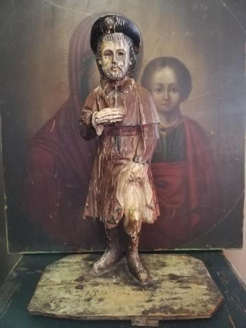 Daiktas religija.medinis Šv. Rokas. 
