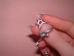 Daiktas sidabrinis moteriskas ziedas
