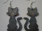 Daiktas auskarai "juodi katinai"