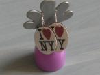 Daiktas I love NY auskarai
