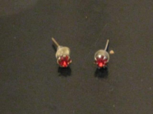 Daiktas Auskarai (raudonos akutes)