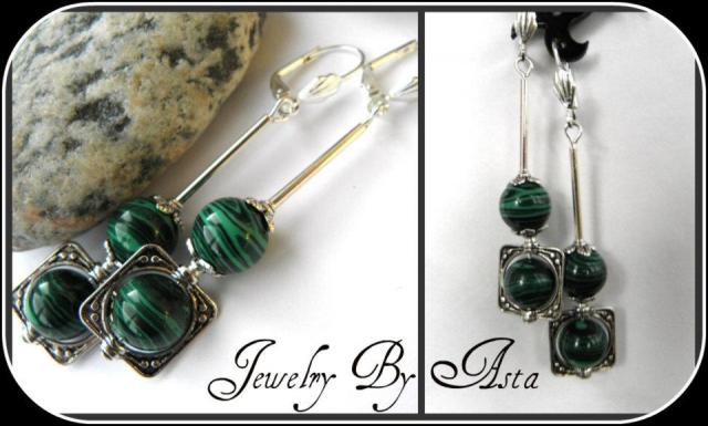 Daiktas Akmuo - Malachitas. Ilgis 7 cm.