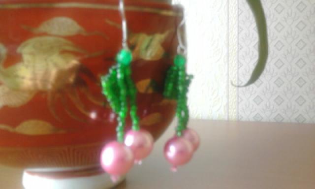 Daiktas Vienetiniai rankų darbo auskariukai višnytės