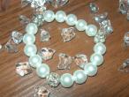 Daiktas Auskarai su perliukais + Perlų apyrankė (netikrų)