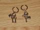 Lengvo gelsvo metalo auskariukai su rakteliais ir sirdelem Kėdainiai - parduoda, keičia (1)