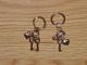 Lengvo gelsvo metalo auskariukai su rakteliais ir sirdelem Kėdainiai - parduoda, keičia (2)