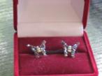 Daiktas Nauji sidabriniai - auskarai - drugeliai - su cirkoniu 