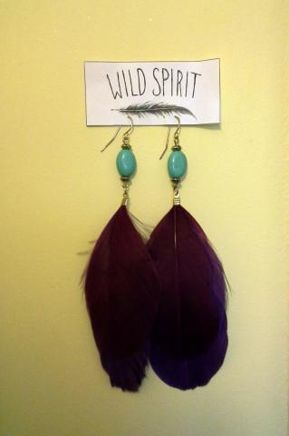 Daiktas Auskarai "Plunksnelės"