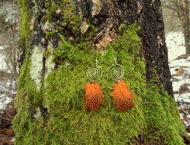 Daiktas Auskarai "Plunksnelės"