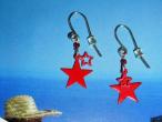 Daiktas Auskarai - auskariukai raudonos žvaigždutės-žvaigždės