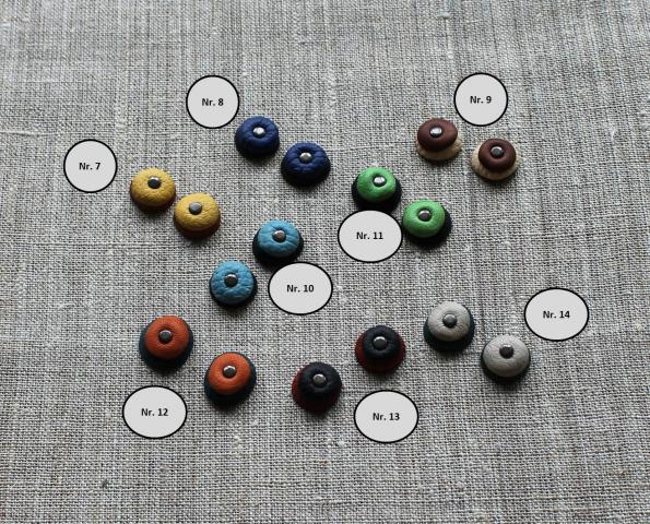 Daiktas Spalvingi maži odiniai auskarai