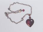Daiktas Grazi grandinele su sirdele stikline;)