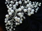 Daiktas Plauku papuosalas su perliukais ir svarovskiais
