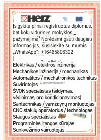 Daiktas WhatsApp: +16465806302 – Gaukite mokslo laipsnį ir sertifikatą be egzaminų bei pasiekite geriausių rezultatų.