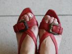 Daiktas Odinės raudonos basutės