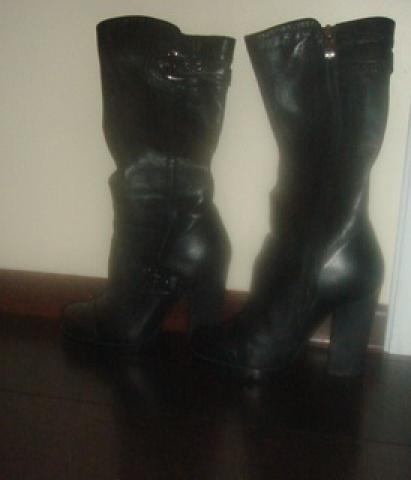 Daiktas Odiniai ilgaauliai batai su natūralių kailių