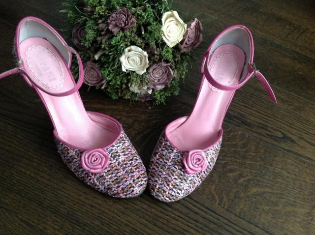 Daiktas Rožiniai tvido medžiagos aukštakulniai bateliai