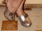 Daiktas Sidabrinės odinės itališkos klumpės 39 d.