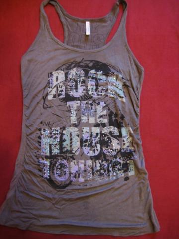 Daiktas Pilka berankovė maikutė su blizgiu užrašu