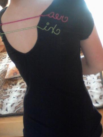 Daiktas Juoda daili palaidinė/maikutė