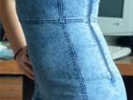 Daiktas aptempta džinsinė suknelė