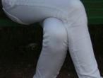 Daiktas grazios baltos kelnes