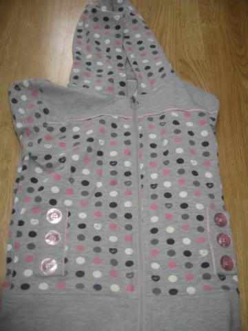 Daiktas taškuotas pilkas džemperis