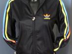 Daiktas Juodas/spalvotas adidas sportinis švarkelis