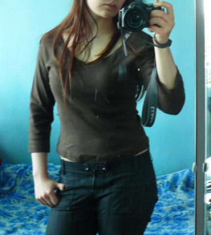 Daiktas ruda bliuska 3/4 rankovemis