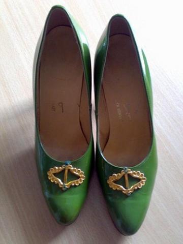 Daiktas Vintage žali, lakiniai bateliai, 37 dydis