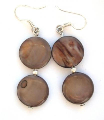 Daiktas auskarai rudi