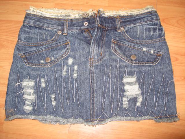 Daiktas dzinsinis mini sijonelis