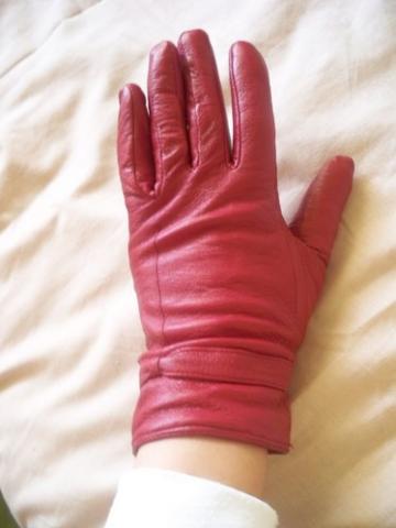 Daiktas Raudonos odines pirstines(REZ)
