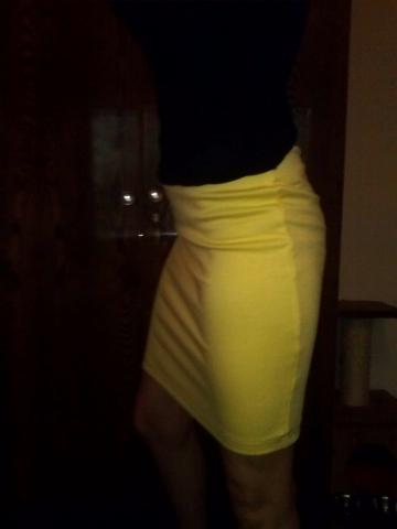 Daiktas Geltonas klasikinis sijonas