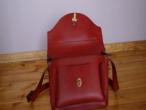 Daiktas Odinė raudona vintage tašė /mainuose/